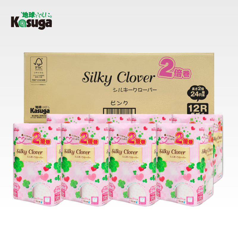 シルキークローバー 2倍巻き (ピンク)【12ロール×8パック入】