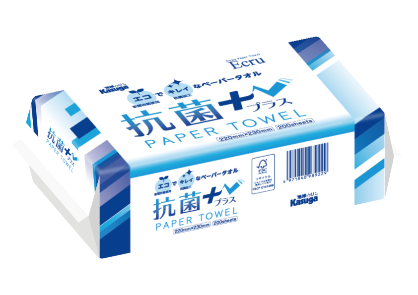 【中判】ニューズペーパータオル エクリュ抗菌+ 30パック入り - Kasuga online shop