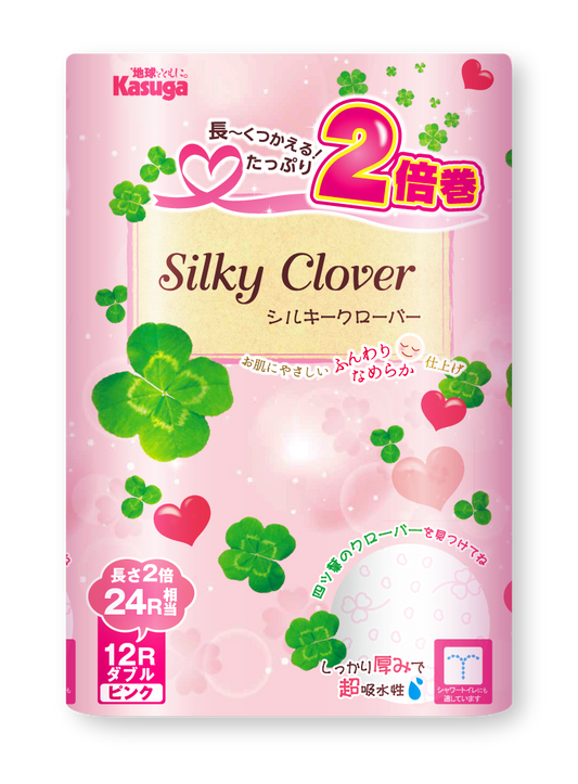 シルキークローバー 2倍巻き (ピンク)【12ロール×8パック入】 - Kasuga online shop