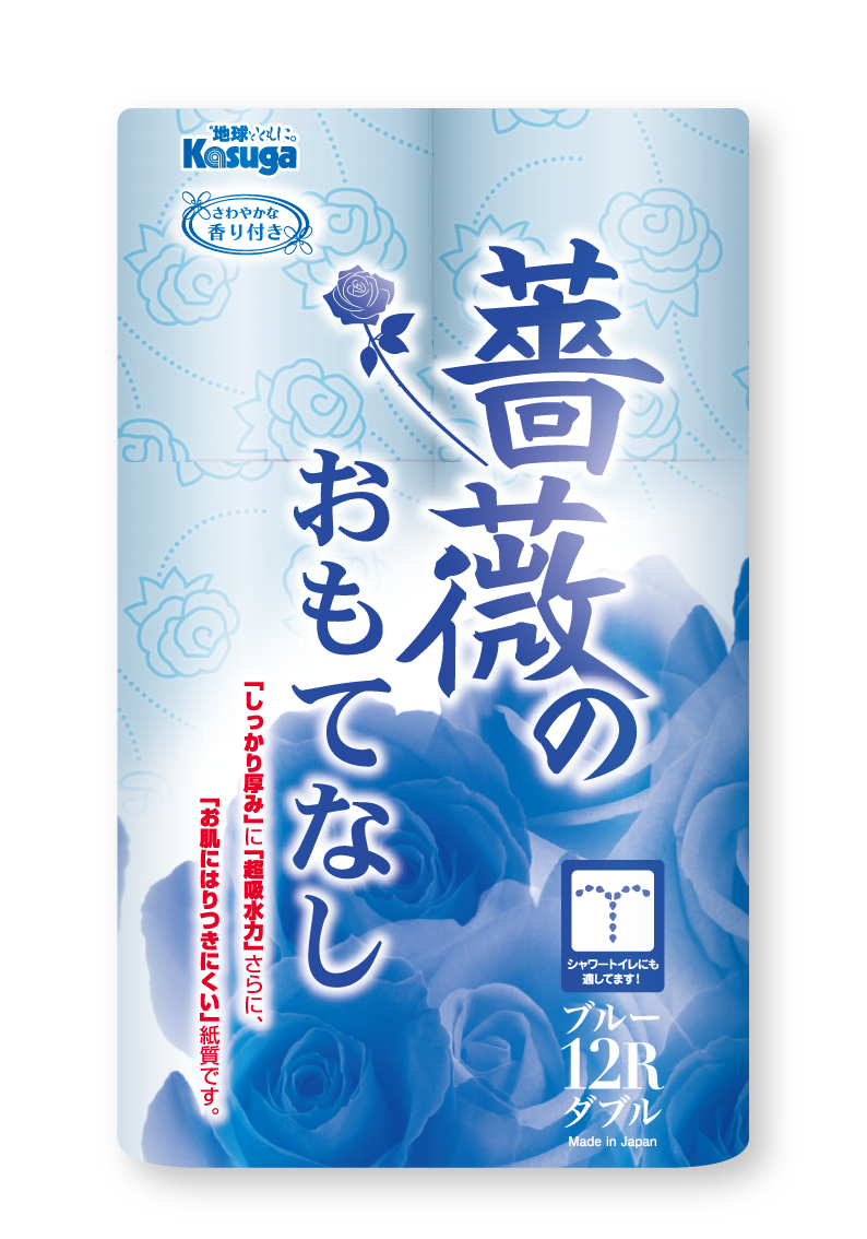 薔薇のおもてなし (ブルー)【12ロール×8パック入】