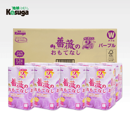 薔薇のおもてなし2倍巻き (パープル)【12ロール×8パック入】