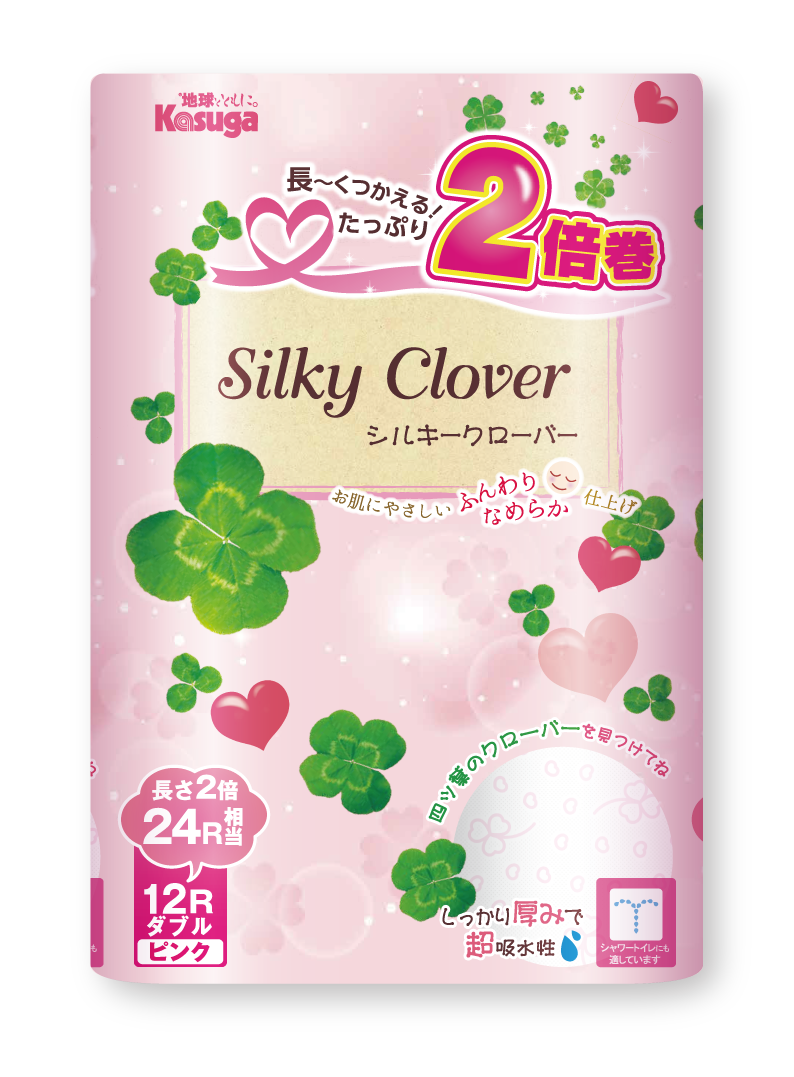 シルキークローバー 2倍巻き (ピンク)【12ロール×8パック入】
