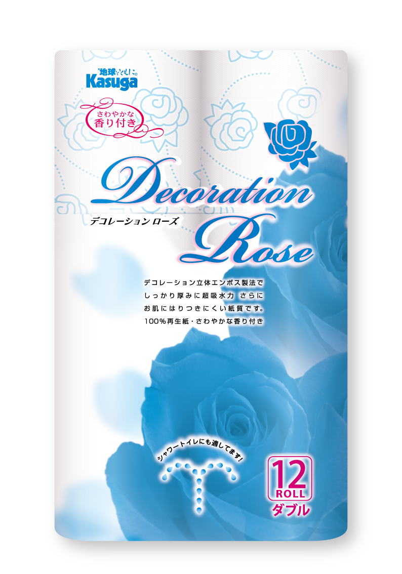 デコレーションローズ (ブルー)【12ロール×8パック入】 - Kasuga online shop